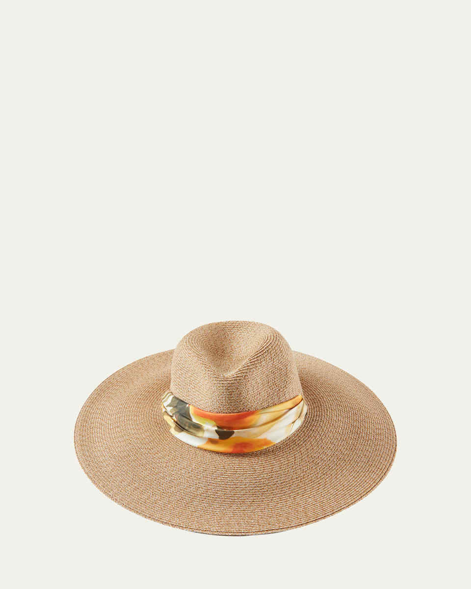 Cassidy Fedora With Organza Scarf